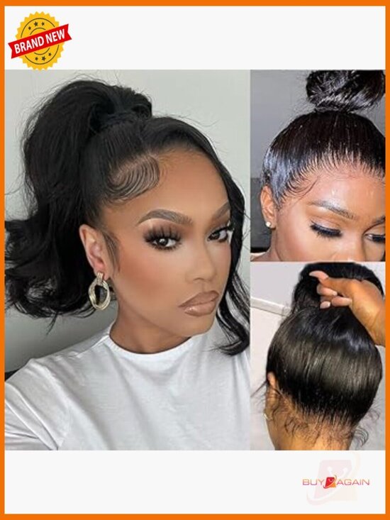 360 Lace Front Human Hair Wig Pre Plucked Transparent Lace 150% Density 12 Inch main image 6